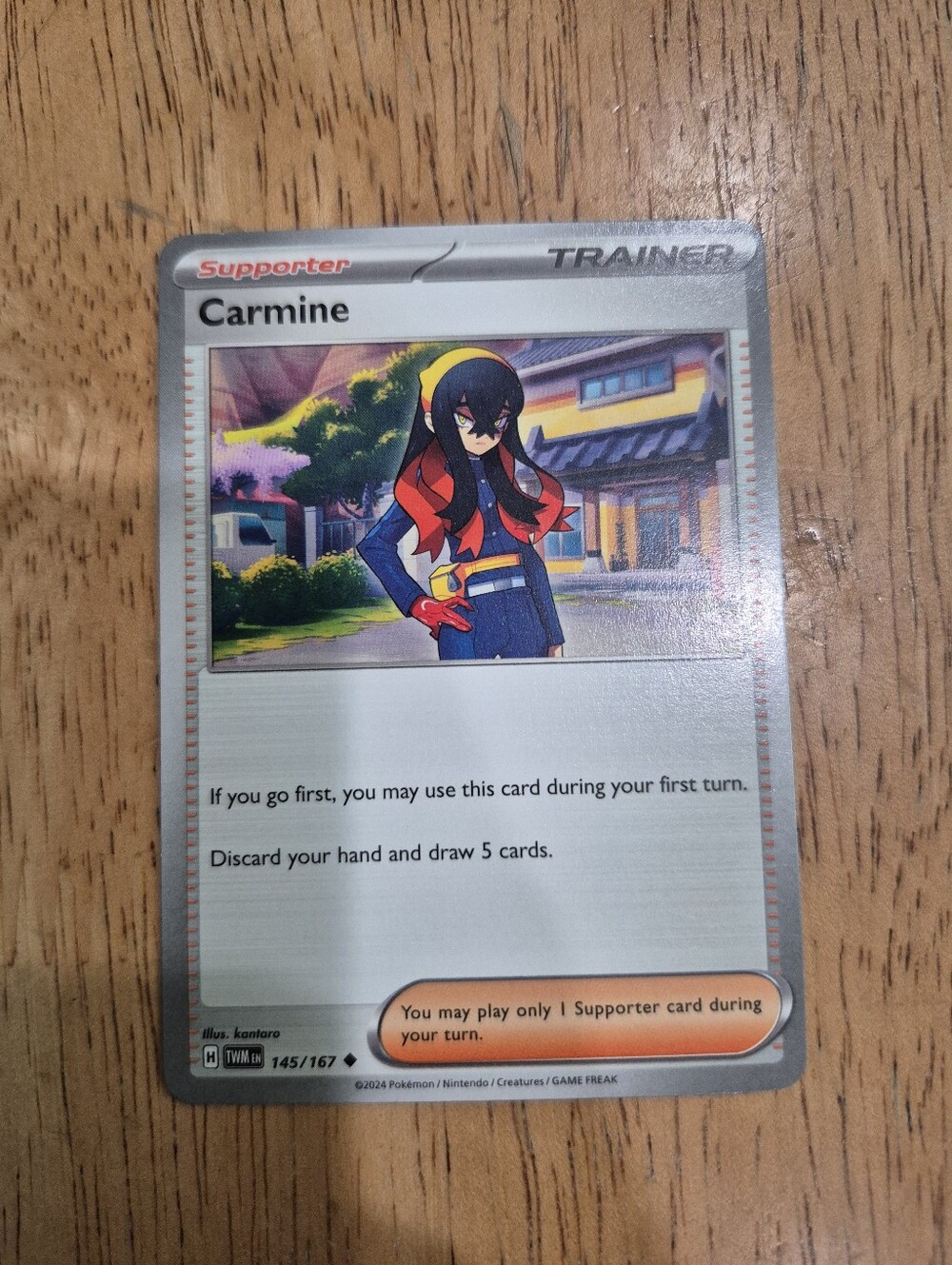 QTY 6 Pokemon Carmine Trainer Supporter Card